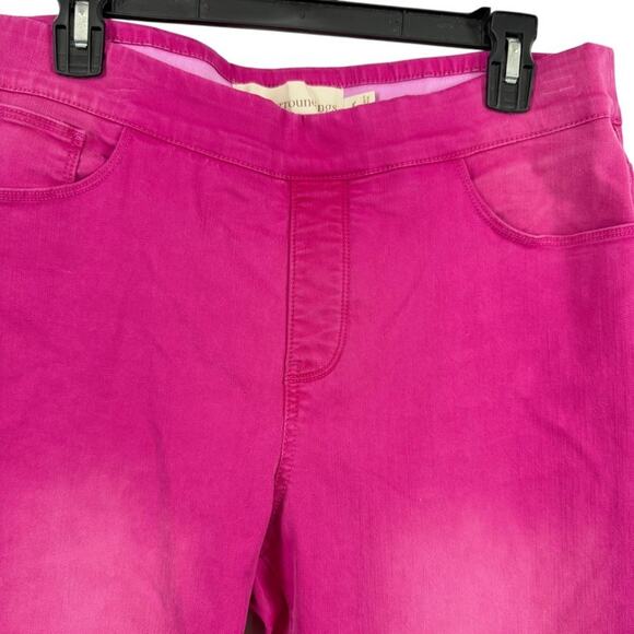 Soft Surroundings Ultimate Denim Pull On Pink Stretch Jeans Distressed Petite L - Picture 5 of 16